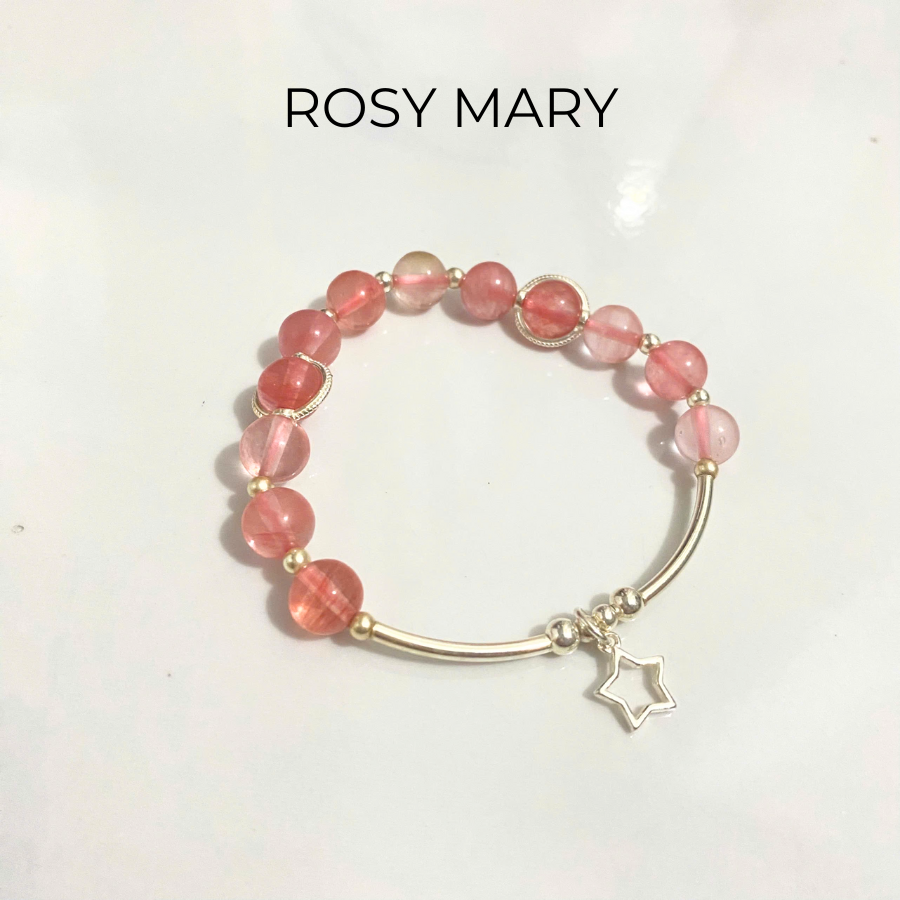 T102 -  Vòng tay đá Tourmaline kết hợp charm bạc s925