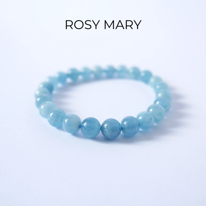D106 Vòng đá Aquamarine tự nhiên 8li